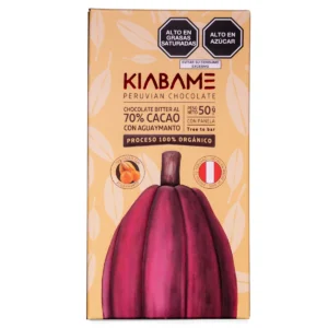 Chocolate oscuro 70% con aguaymanto
