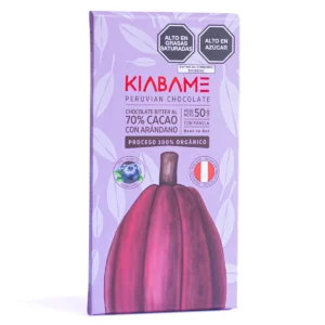 Chocolate oscuro 70% con arándano