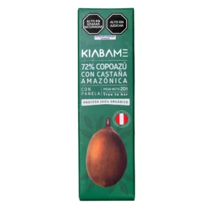 Copoazú 72 % con castaña amazónica y sal de maras (20 g)